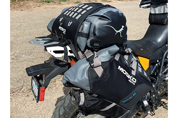 Mosko Moto Reckless 80L V2.0 Luggage attached to a BMW F 800 GS