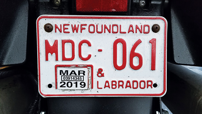 Newfoundland license plate