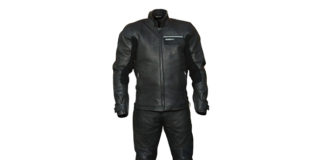 Aerostich Transit waterproof/breathable leather suit.