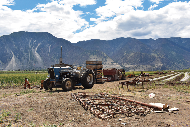 tractor in Similkameen Valley