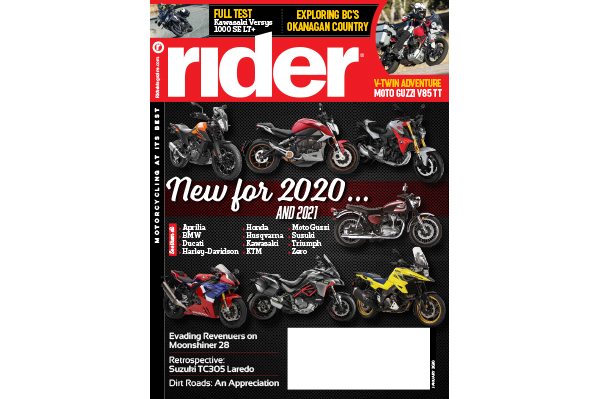 Rider magazine, January 2020 cover.
