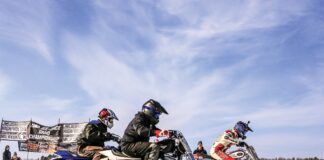 The hooligan class of Harleys take to the ice at the AMA-sanctioned High Voltage Motorcycle Ice Races.