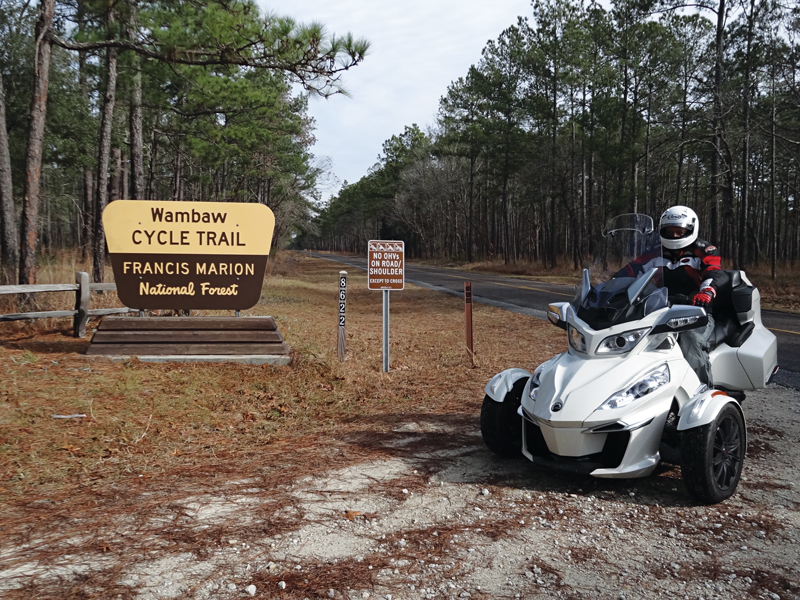 Spyder motorcycle ride South Carolina