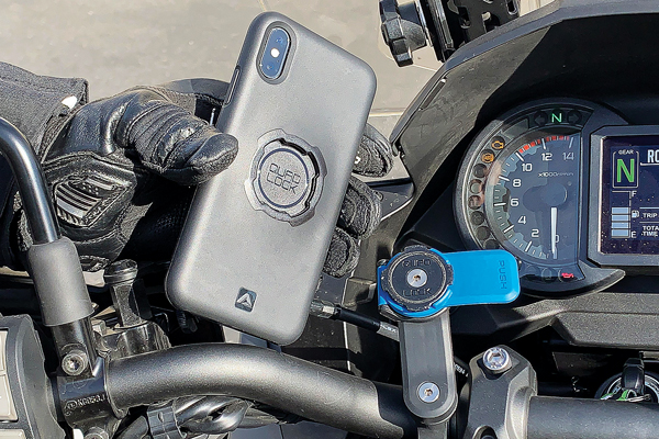 Quad Lock phone case and mount motorcycle iPhone