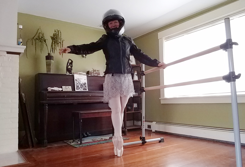 ballet in motorcycle gear