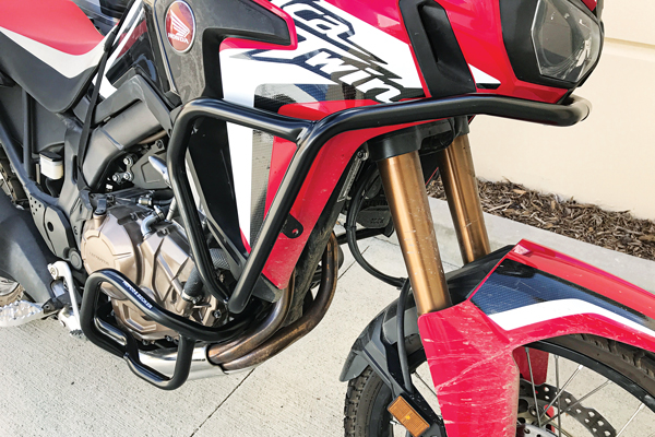 Hepco and Becker engine guards on Honda Africa Twin