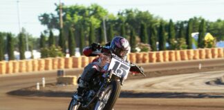 Nichole Cheza Mees aboard the XR750