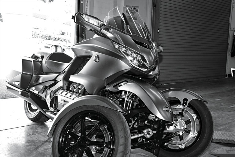 Tilting Motor Works Two in Front and Made in America Rider Magazine