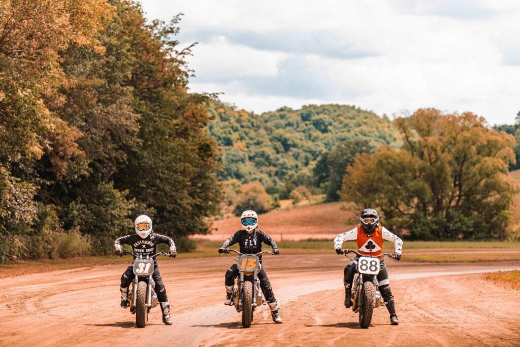 Royal Enfield ladies ride American Flat Track