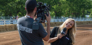 Kristen Beat American Flat Track pit reporter