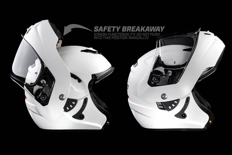 Klim TK1200 Karbon Modular Helmet Tech Matte White safety breakaway