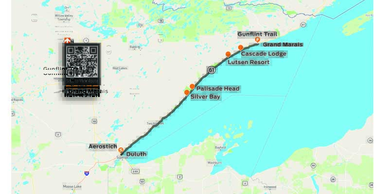 Rider Minnesota North Shore REVER map