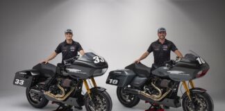 Kyle and Travis Wyman with their Screamin' Eagle Road Glide Specials.