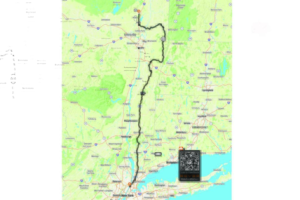 Open Road to IMS Outdoors New York City scenic ride REVER route map