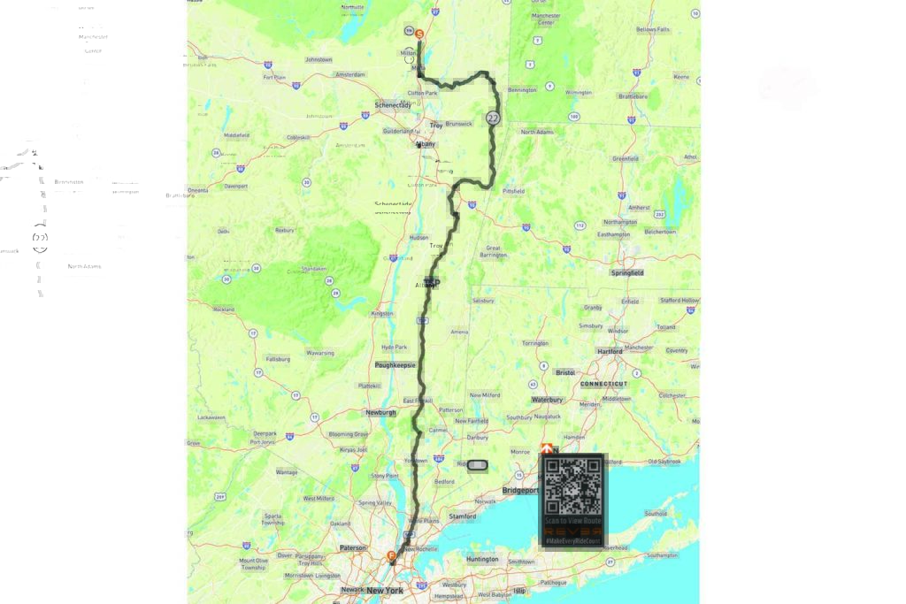 Open Road to IMS Outdoors New York City scenic ride REVER route map