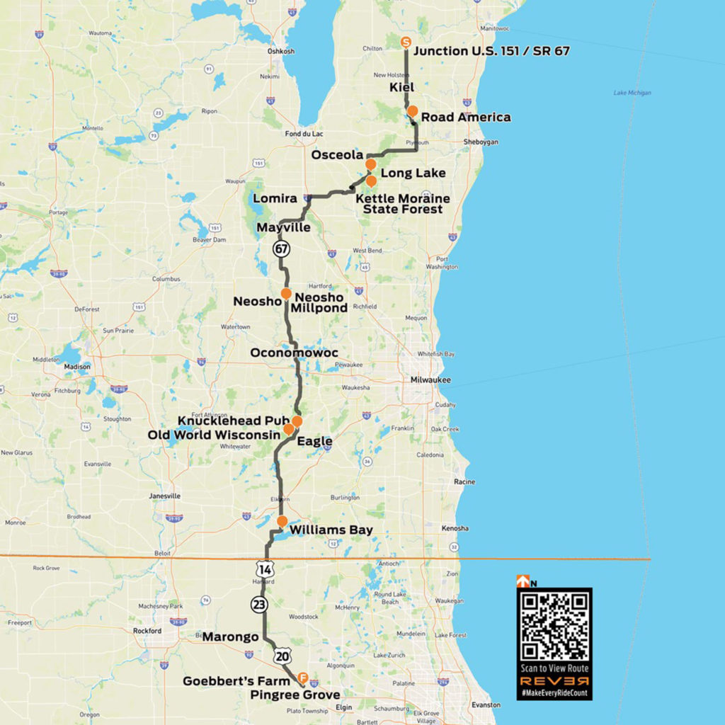 Progressive IMS Outdoors Chicago ride REVER map