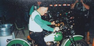 Jack Lilly on a Crocker Big Tank