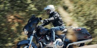 Motorcycle going downhill