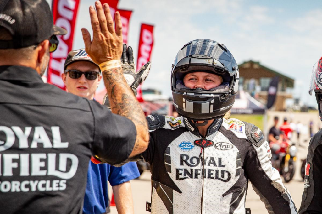 Tricia Dahl 2022 Royal Enfield BUILD. TRAIN. RACE. program