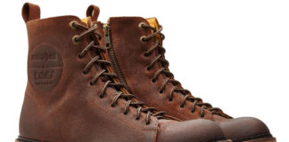Umberto Luce's Crimson Moto Boots