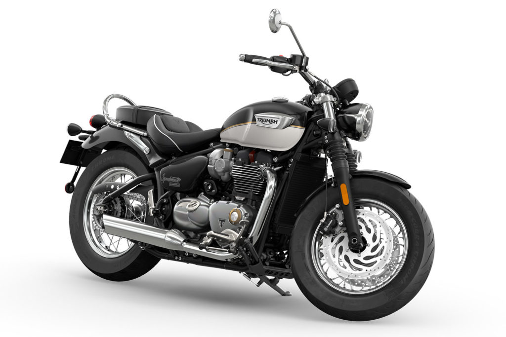 2023 Triumph Bonneville Speedmaster in Jet Black and Fusion White Best Motorcycles for Smaller Riders