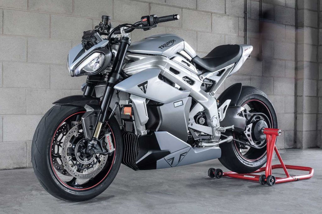 Protótipo de motocicleta elétrica Triumph TE-1 revelado