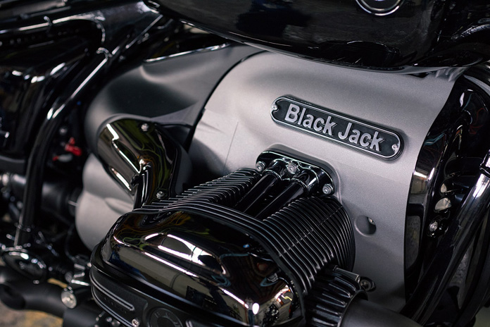 Black BMW R 18 jack