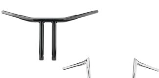 Biker's Choice Straight-Rise T-Bar Black