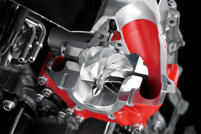 Supercharged and Turbocharged Motorcycles - 2015-Kawasaki-Ninja-H2-engine-supercharger