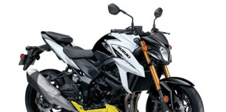 2023 Suzuki GSX-S750Z in Pearl Brilliant White and Champion Yellow No. 2