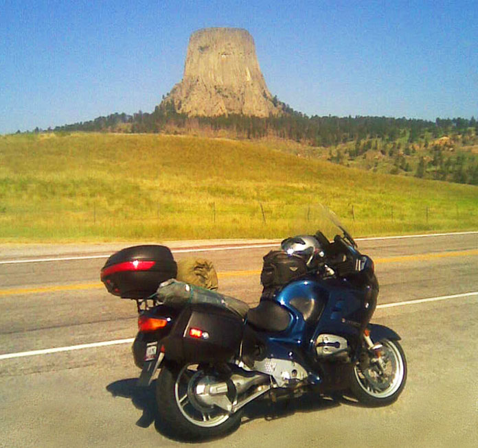 Chuck Frick Sturgis Rally BMW R 1150 RT Devils Tower, Wyoming