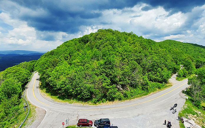 Virginia West Virginia Motorcycle tour Marion Loop of Claw of the Dragon Big Walker Overlook