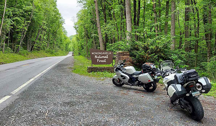 Virginia West Virginia Motorcycle tour Monongahela National Forest