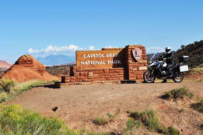 Utah National Parks on a Motorcycle BMW R 1200 GS Capitol Reef National Park Mighty 5