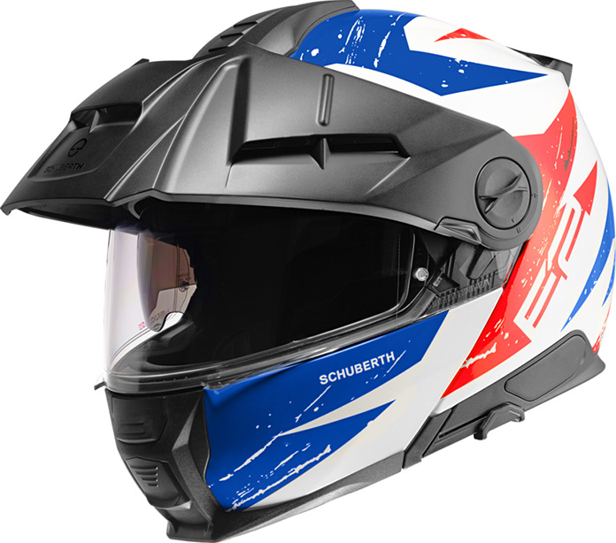 Schuberth E2 off-road modular motorcycle helmet Explorer Blue