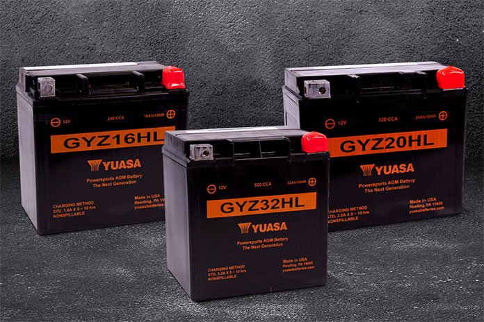 Yuasa AGM motorcycle batteries