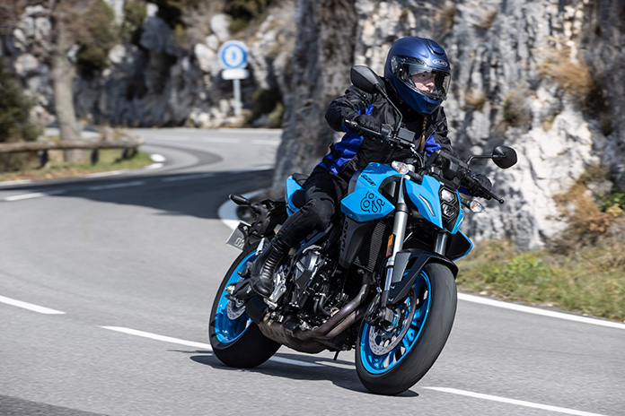 HJC RPHA 91 Modulinis motociklo šalmas pusiau plokščias metalinis mėlynas Suzuki GSX-8S