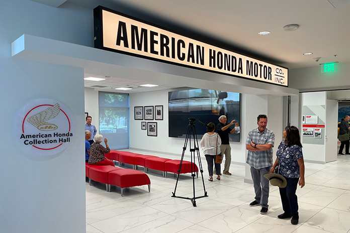 American Honda Collection Hall reproduction of original Los Angeles location sign