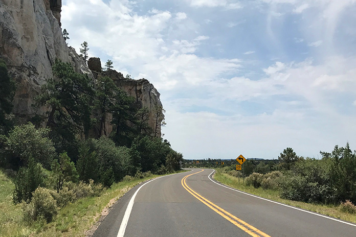 Flagstaff to Albuquerque motorcycle ride Narrows El Malpais National Monument