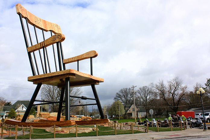 Moonshine Lunch Run world's largest rocking chair Casey Illinois