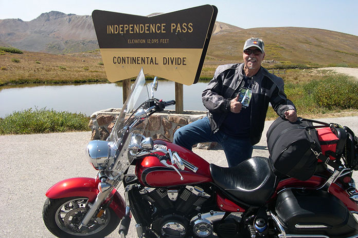 Denver to Moab motorcycle ride Independence Pass Continental Divide
