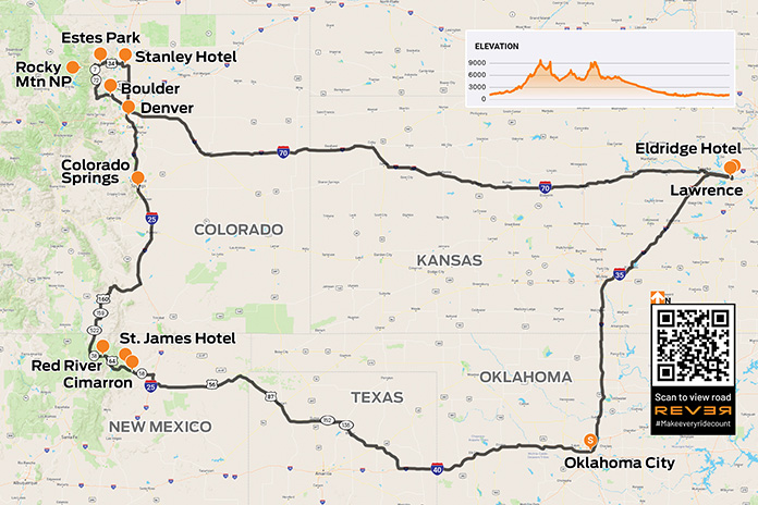 Old West motorcycle tour haunted hotels