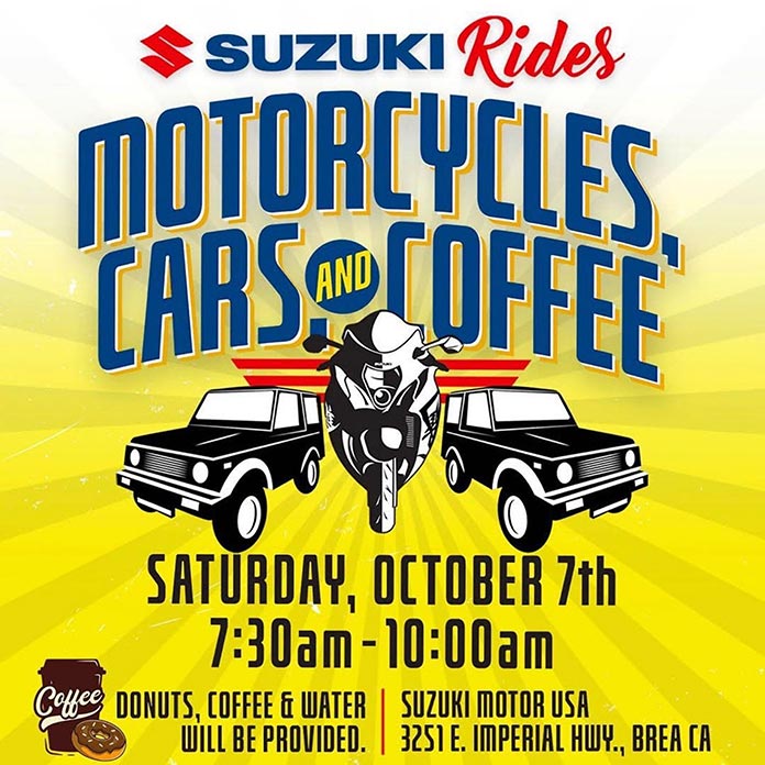 Motociclette, automobili e caffè Suzuki |  Sabato 7 ottobre