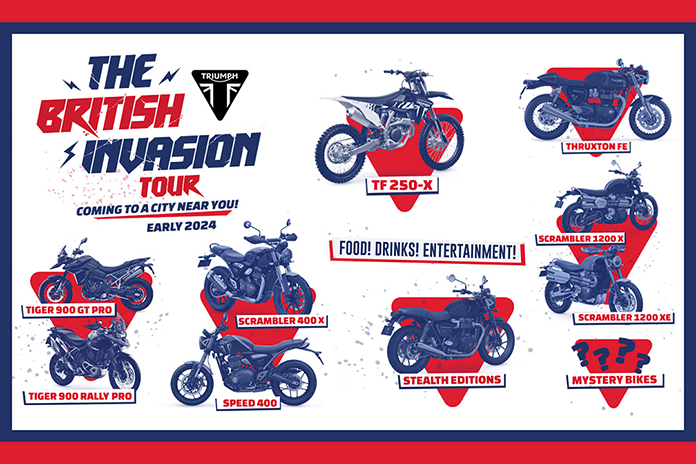 Tour dell'invasione britannica delle motociclette Triumph