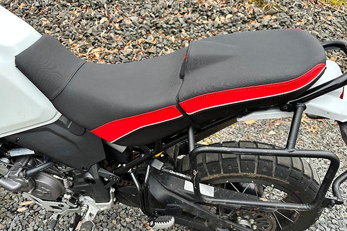 Ducati DesertX Parts Review Wunderlich Aktivkomfort seat