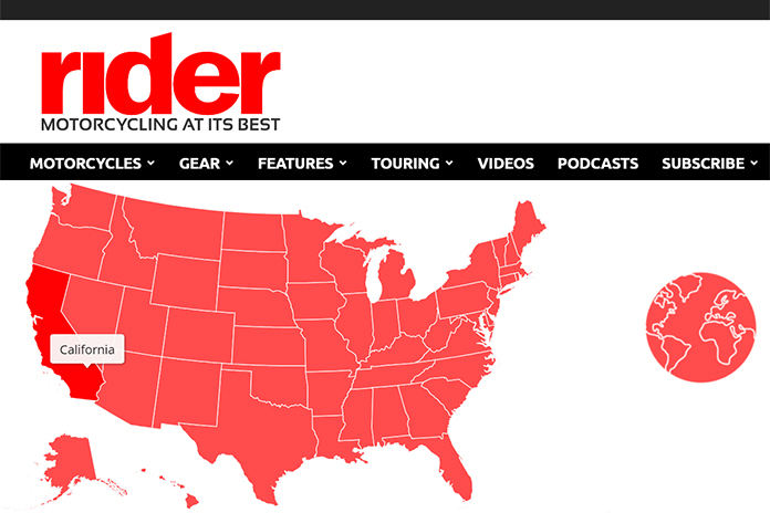 Rider Magazine rinnova la pagina Web Touring
