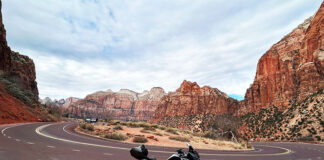 Southern Utah Arizona motorcycle loop Zion National Park BMW R 1600 GTL Grand America