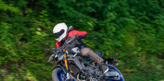 2024 Yamaha MT-09 SP review action left side
