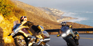 Honda Gold Wings on canyon road