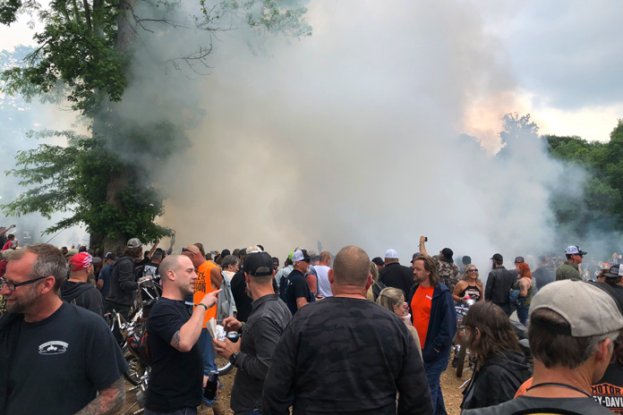 Tennessee Motorcycles and Music Revival Burnout Pit